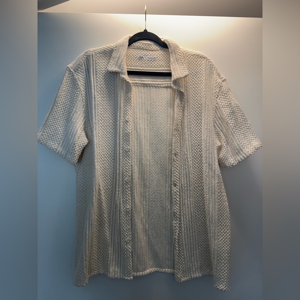 Zara Ivory Knit Shirt